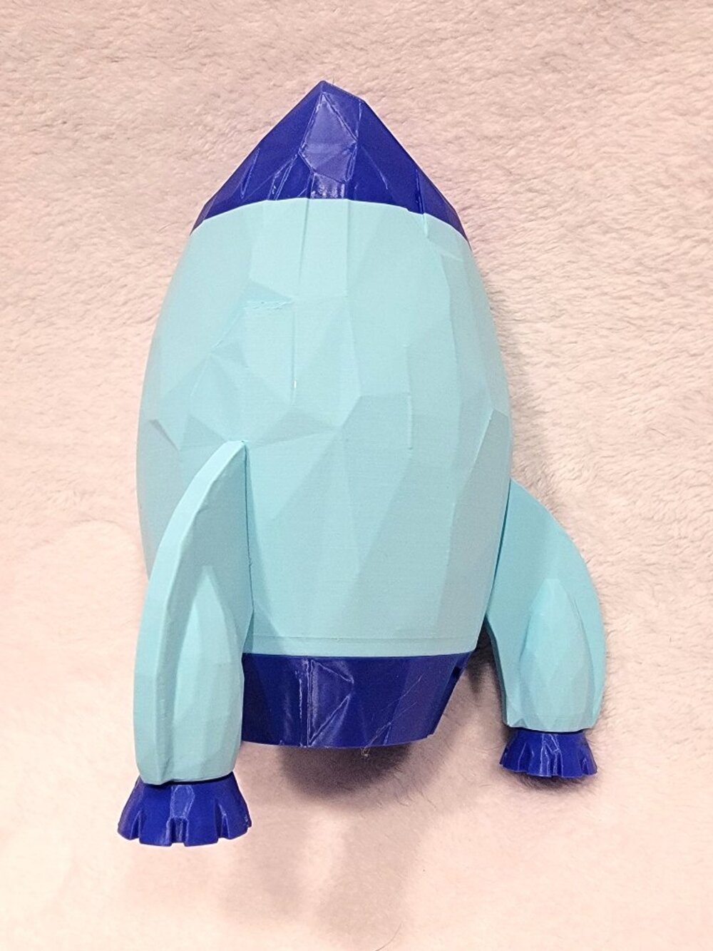 Low Poly Rocket Ship Money Savings Bank